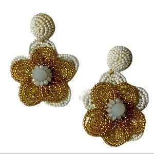 NWT Beaded Flower Earrings